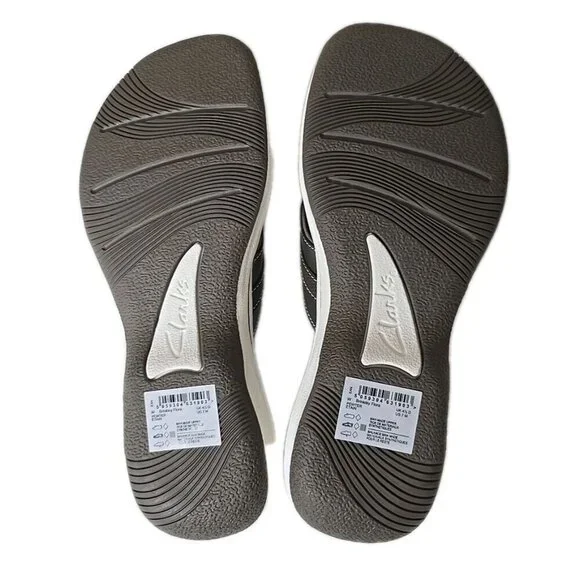 Clarks NWOB Women's 8 M Cloudsteppers Brinkley Flora Sandals Pewter NEW - Picture 6 of 6